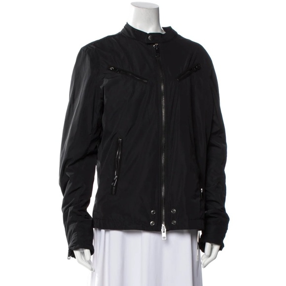 DIESEL Biker Jacket with Leather Details in Black Size Small - Picture 1 of 15